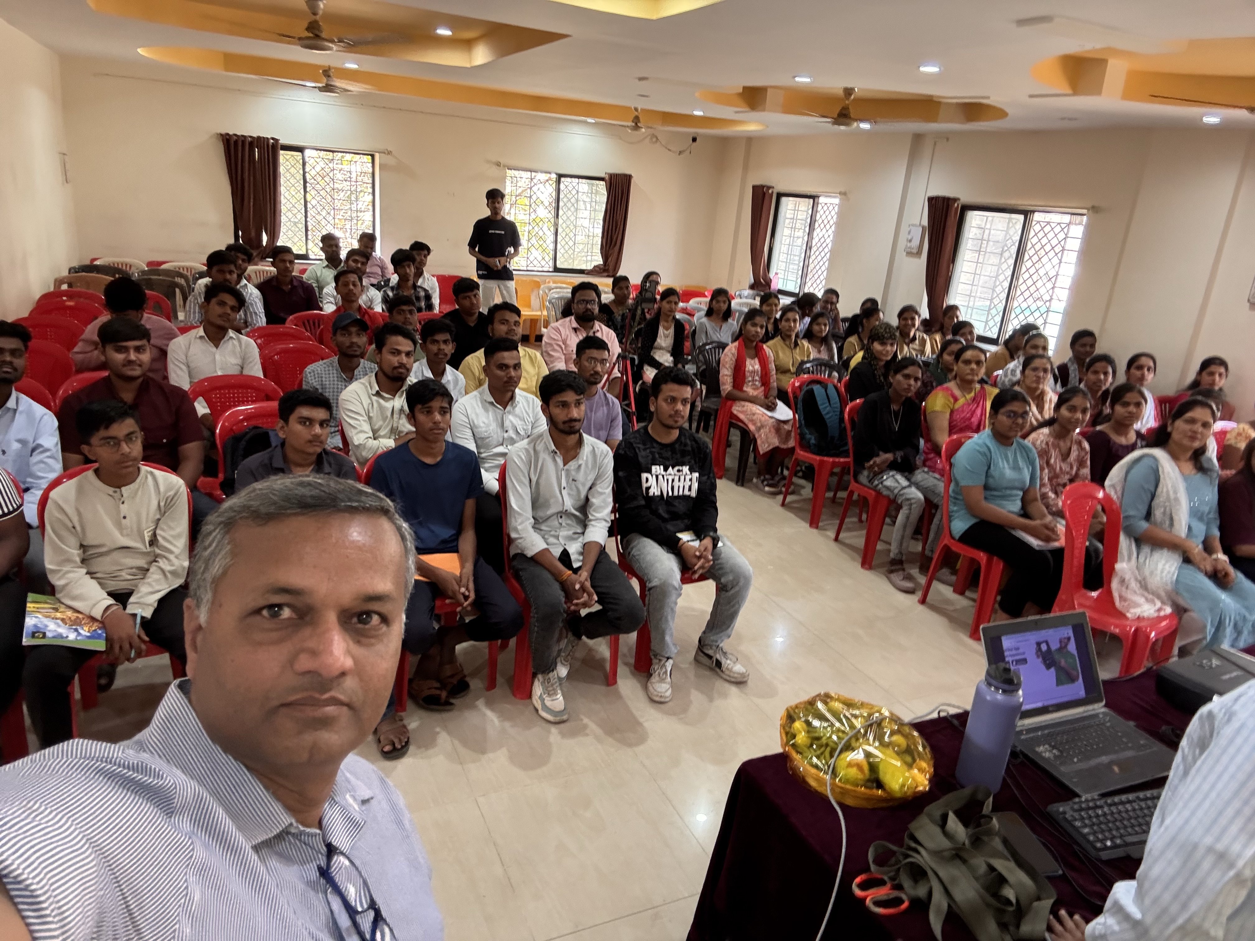 Mahesh Baxi speaking during the AI vs Aai session